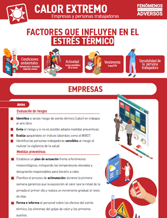 Calor Extremo. Empresa y Personas Trabajadoras.