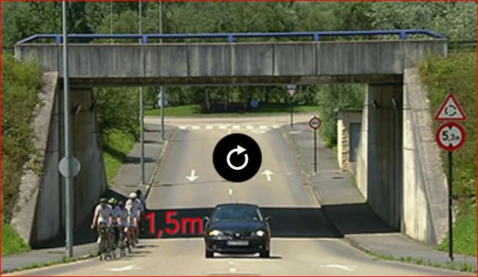 Adelantamiento a ciclistas: 1,5 metros por seguridad, por ley
