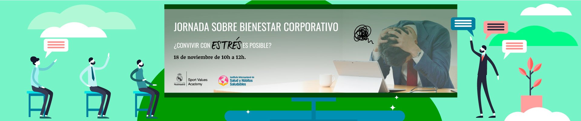 Banner jornada Fraternidad-Muprespa, Fundación Real Madrid y el IISHS
